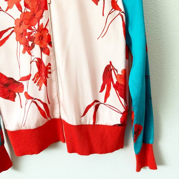 TED BAKER | Cortnee Fantasia-Print Bomber Jacket Floral Print | 3, 8, Medium - Picture 6 of 9